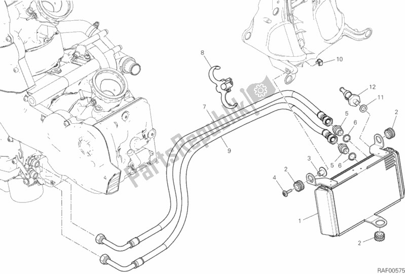 Todas as partes de Radiador De óleo do Ducati Multistrada 950 Touring USA 2017